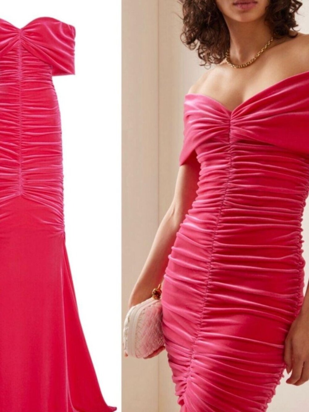 Monique Lhuillier Hot Pink Gown - Picture 3 of 7